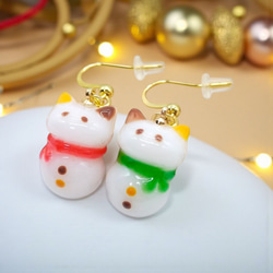 ☆雪だるまとリースが可愛いXmas猫ちゃんイヤリング☆ 可愛い猫ちゃんのジュースキーホルダー キーホルダー 結（ゆい） 通販