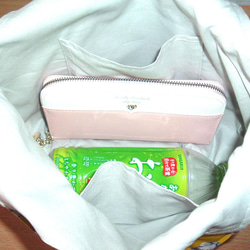 【２０％OFFクーポン配信】猫柄トートバッグ♪スマホがサッと出し入れできる外ポケット付き／両手が使える肩がけ 10枚目の画像