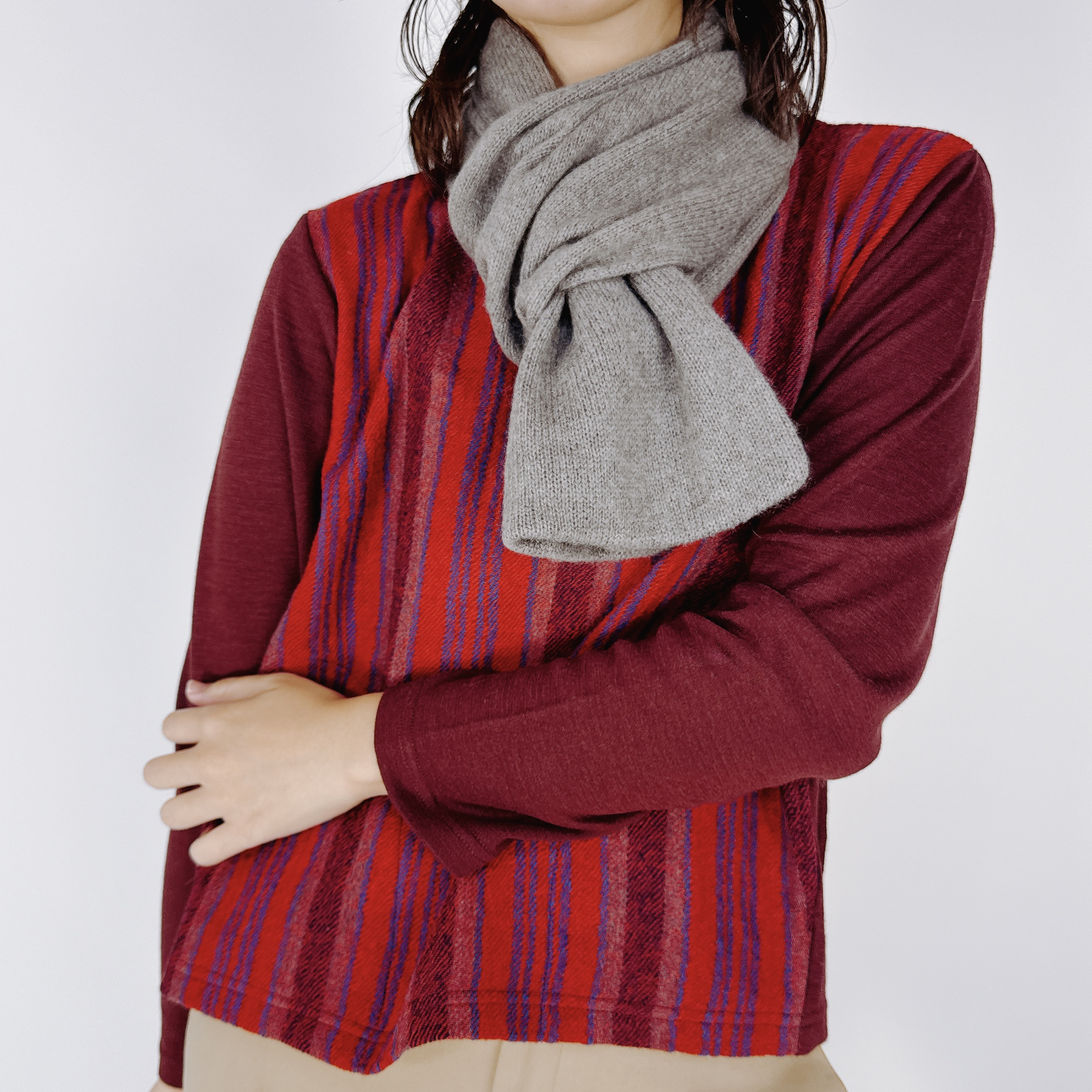 「YAK 100％」無地ストール