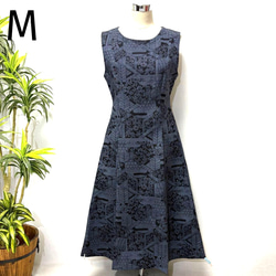 着物リメイク ワンピース ジャンパースカート 花柄 2WAY ギャザー