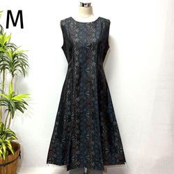 着物リメイク ワンピース ジャンパースカート 花柄 2WAY ギャザー