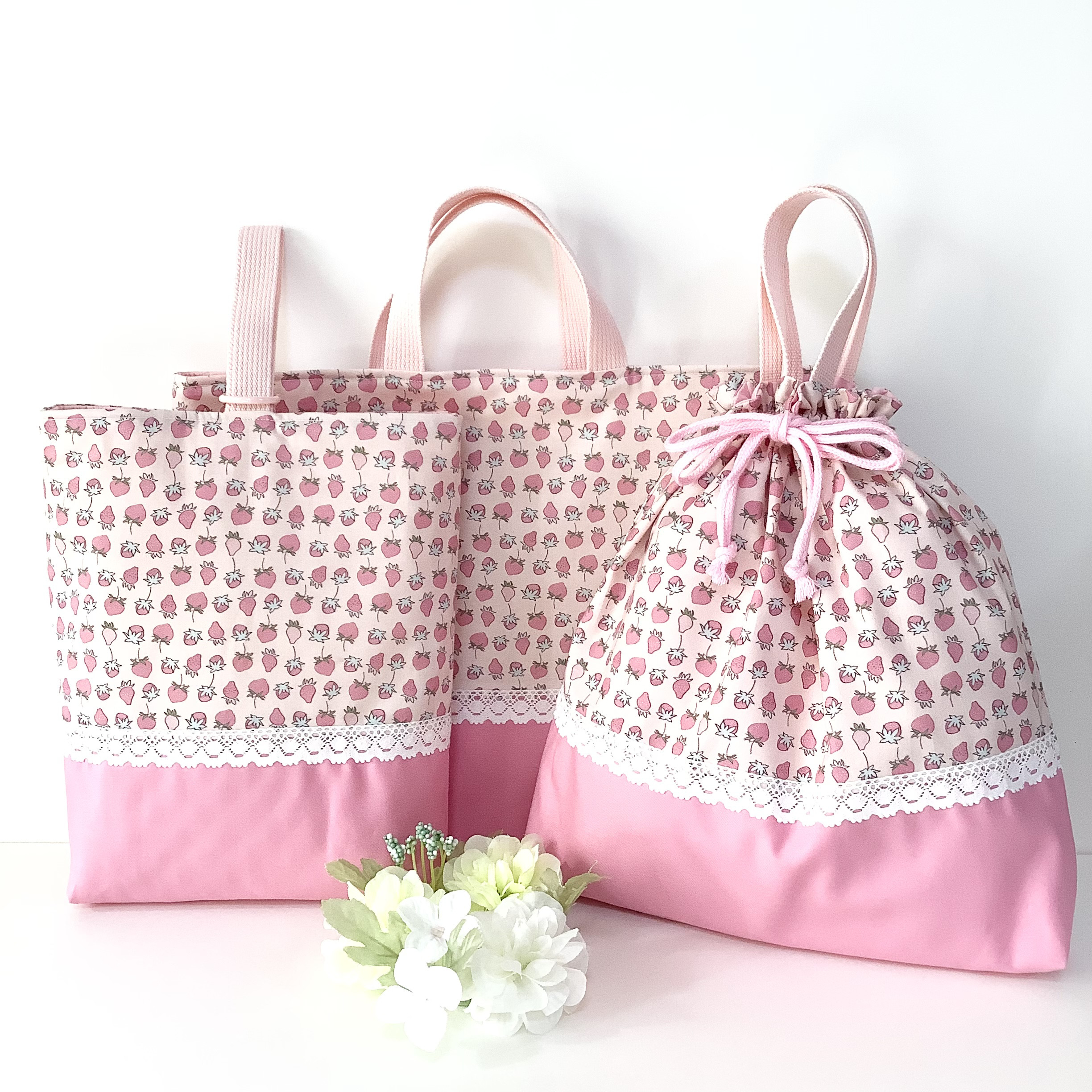 ♪new♪♡Strawberry paradise★通園通学３点セット♡ ♪ストロベリーパラダイス♪デコレクションズ