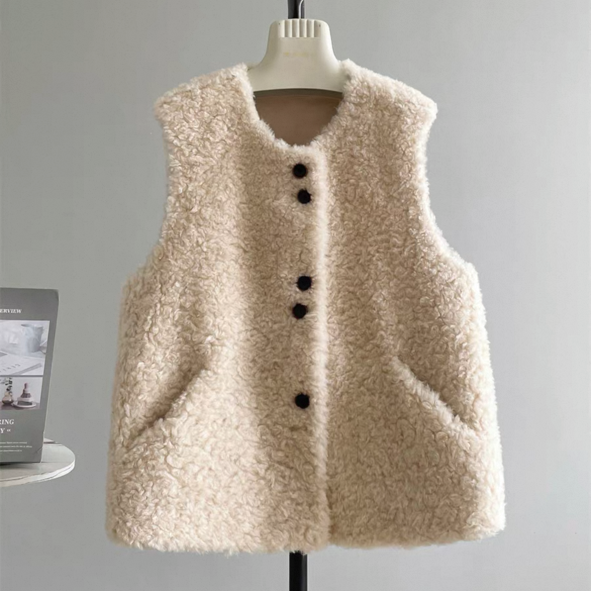 5色羊毛（ウール）ベスト、羊毛（ウール）100%、防寒対策、保温力高い大人の冬ベスト、ジャケット、冬支度新作