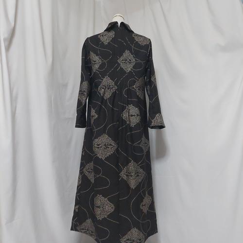 期間限定値下げ中！着物リメイク　正絹紬よりシャツワンピース 4d121480668ca1c94d771f06dbbd51