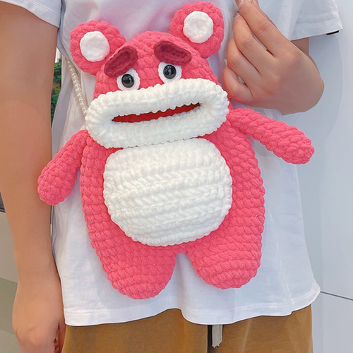 クマ型編み物キーケース 子供用パック あみぐるみ 指先の芸術世界 通販