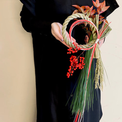 フレッシュ大王松と南天の正月飾り しめ縄・しめ飾り フロイデザイン