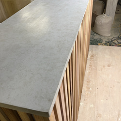 モルタル風＆木の融合　レジカウンター　受付カウンター　レジ台　オフィスカウンター 8枚目の画像