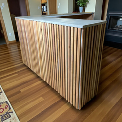 モルタル風＆木の融合　レジカウンター　受付カウンター　レジ台　オフィスカウンター 2枚目の画像