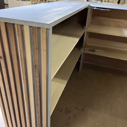 モルタル風＆木の融合　レジカウンター　受付カウンター　レジ台　オフィスカウンター 9枚目の画像