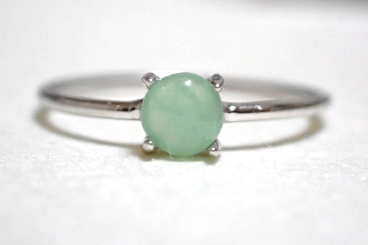 糸魚川翡翠　緑　リング