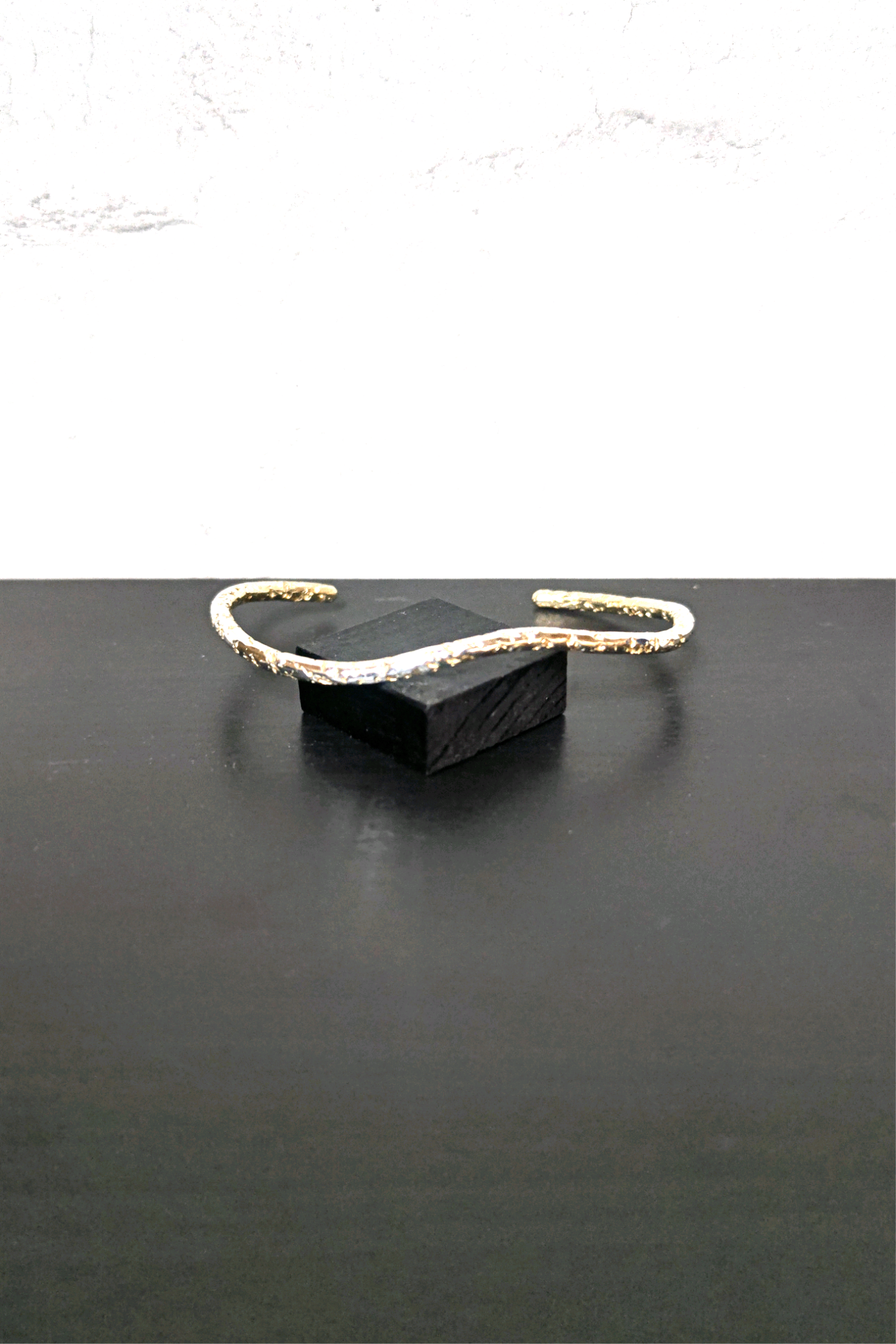 純銀製　金岩石　バングル　ブレスレット　金属アレルギー対応