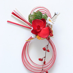 しめ縄 だるま(赤） 1枚目の画像