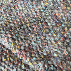 送料無料！１点物！クリスマスギフトにも！『大判でお洒落！イタリアウール使用  ストールピン付き』~くすみカラーミックス~ 3枚目の画像