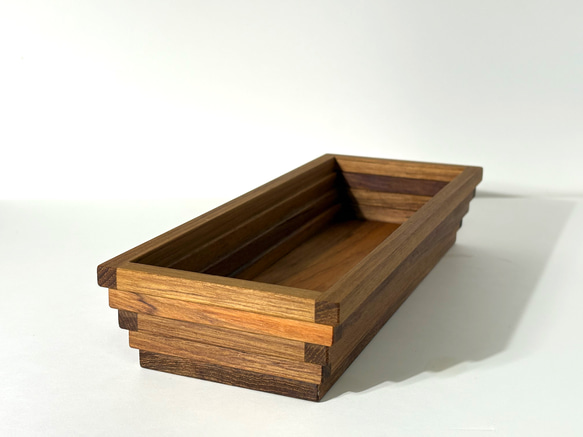 木製カトラリーケース（ミャンマーチーク） 1枚目の画像