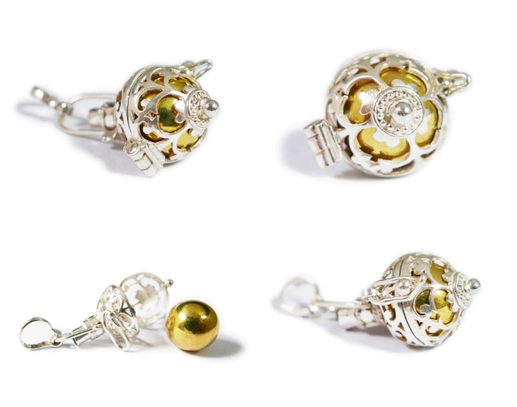 【即日配送】12月誕生日プレゼント★揺らすとシャラン♪癒しの音が鳴る♪願いを叶えるペンダント〔トルコ石×シルバー925〕 5枚目の画像