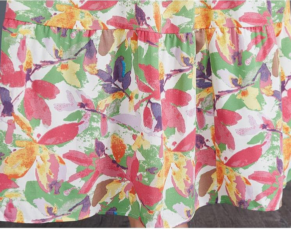 大きいサイズ レディース ロング　ワンピース　花柄　春夏 秋 新品 半袖 10枚目の画像