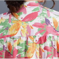 大きいサイズ レディース ロング　ワンピース　花柄　春夏 秋 新品 半袖 8枚目の画像