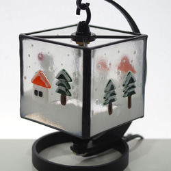 雪だるまステンドグラスランプ 7枚目の画像