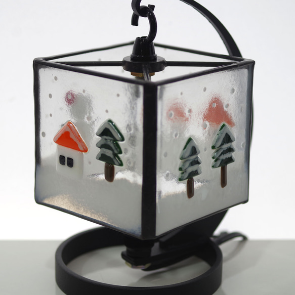 雪だるまステンドグラスランプ 7枚目の画像