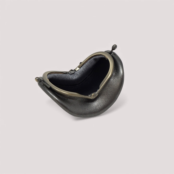 がま口小物入れ（小銭入れ）マカロン型・手のひらサイズ 4枚目の画像