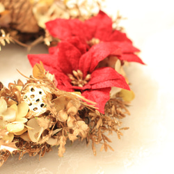 magnifque～レッドポインセチアのゴールドリース 6枚目の画像