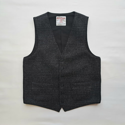 ハリスツイード パッチワーク ベスト タータンクレイジーミックス