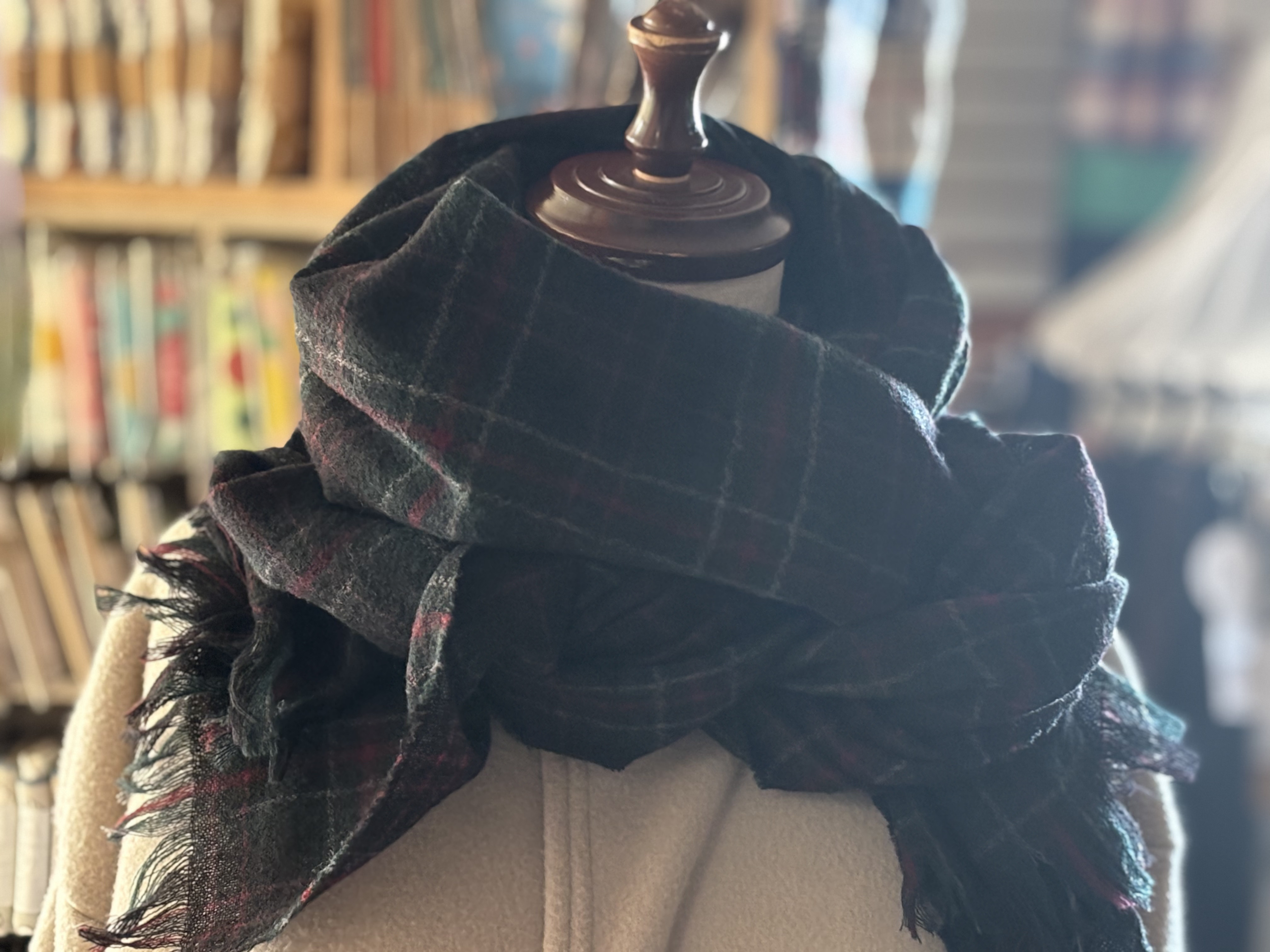 ウールガーゼ ストール マフラー　ブラックウォッチ