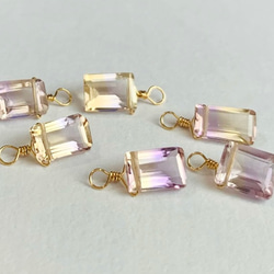 天然石チャーム】ピンクアメジストAAA 14kgf ラウンドファセット 1個