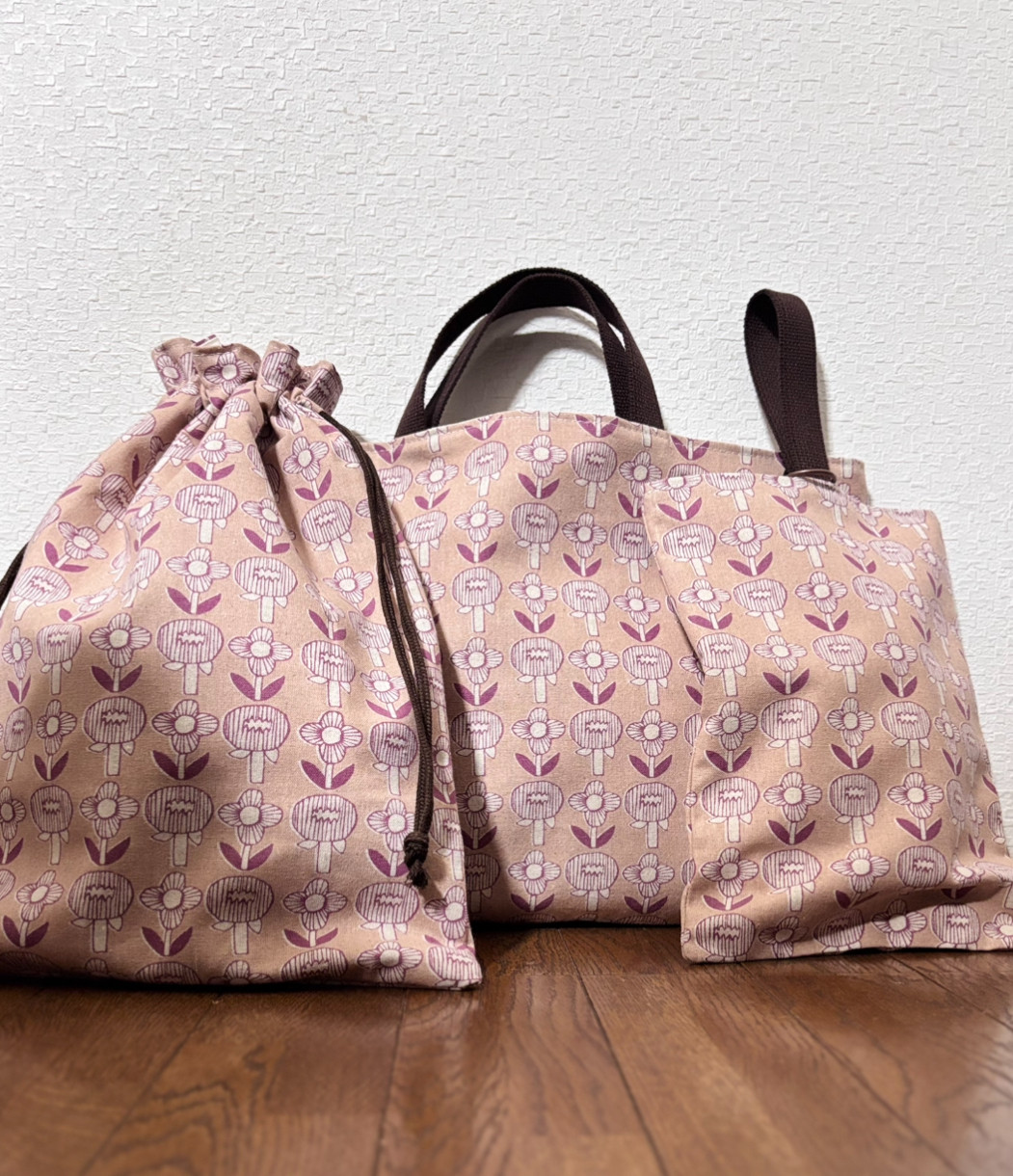 【入園入学】レッスンバッグ、お着替え袋、シューズ袋セット