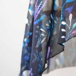 バレエ　ラップスカート[ナイトフラワー・ネイビー55-123] A183navynightflower 7枚目の画像