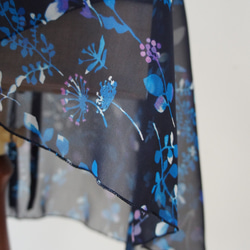 バレエ　ラップスカート[ナイトフラワー・ネイビー55-123] A183navynightflower 9枚目の画像