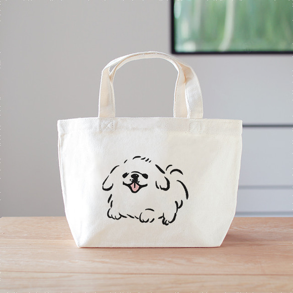 はなふくまま ペキニーズ ランチバッグ 嬉しいペキニーズ！ ミニバッグ ランチバッグ ペキニーズ トートバッグ