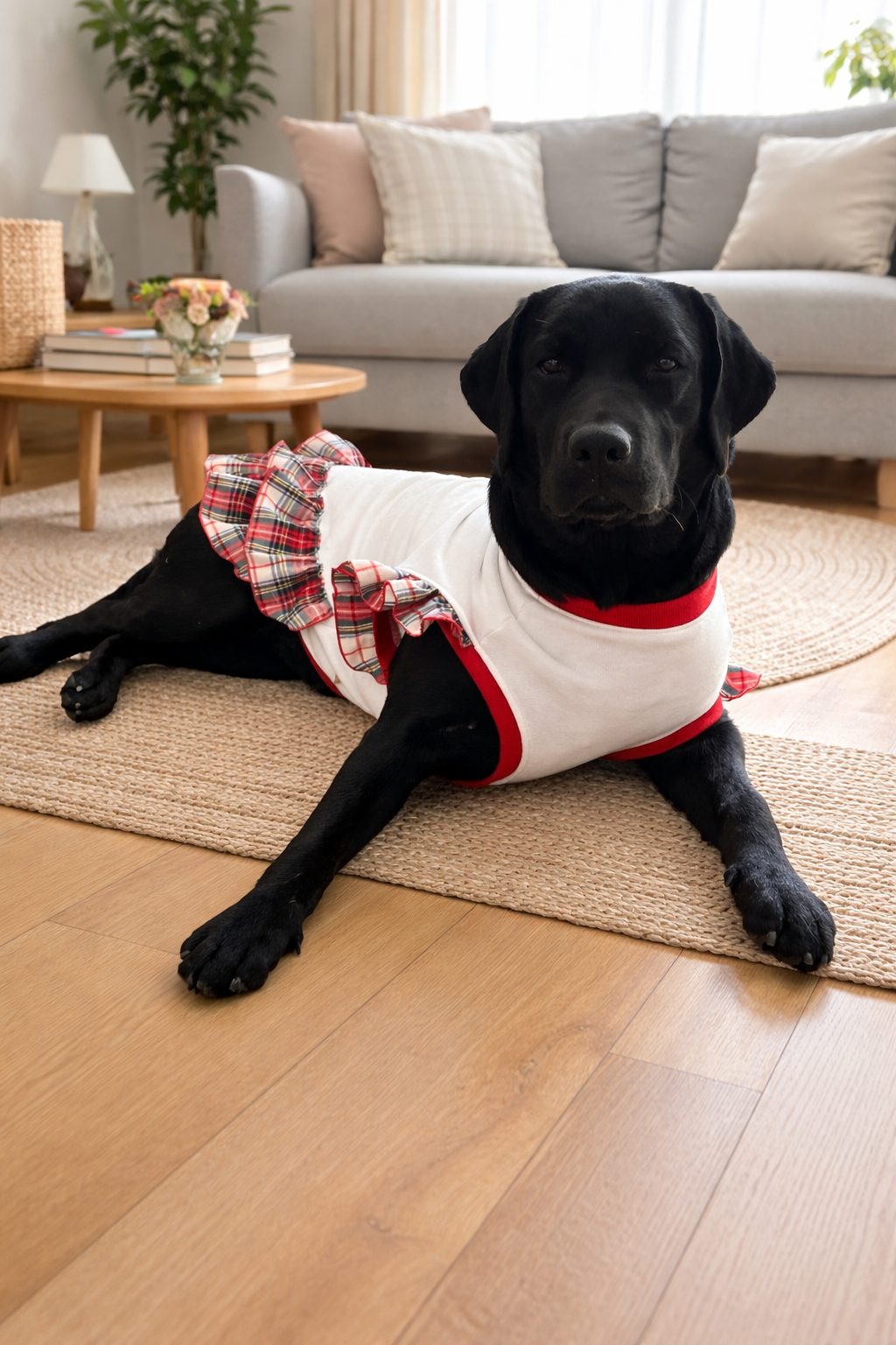 ♡受注販売♡大型犬用　名入れ可能⭐︎フリフリワンピース⭐︎ 冬用