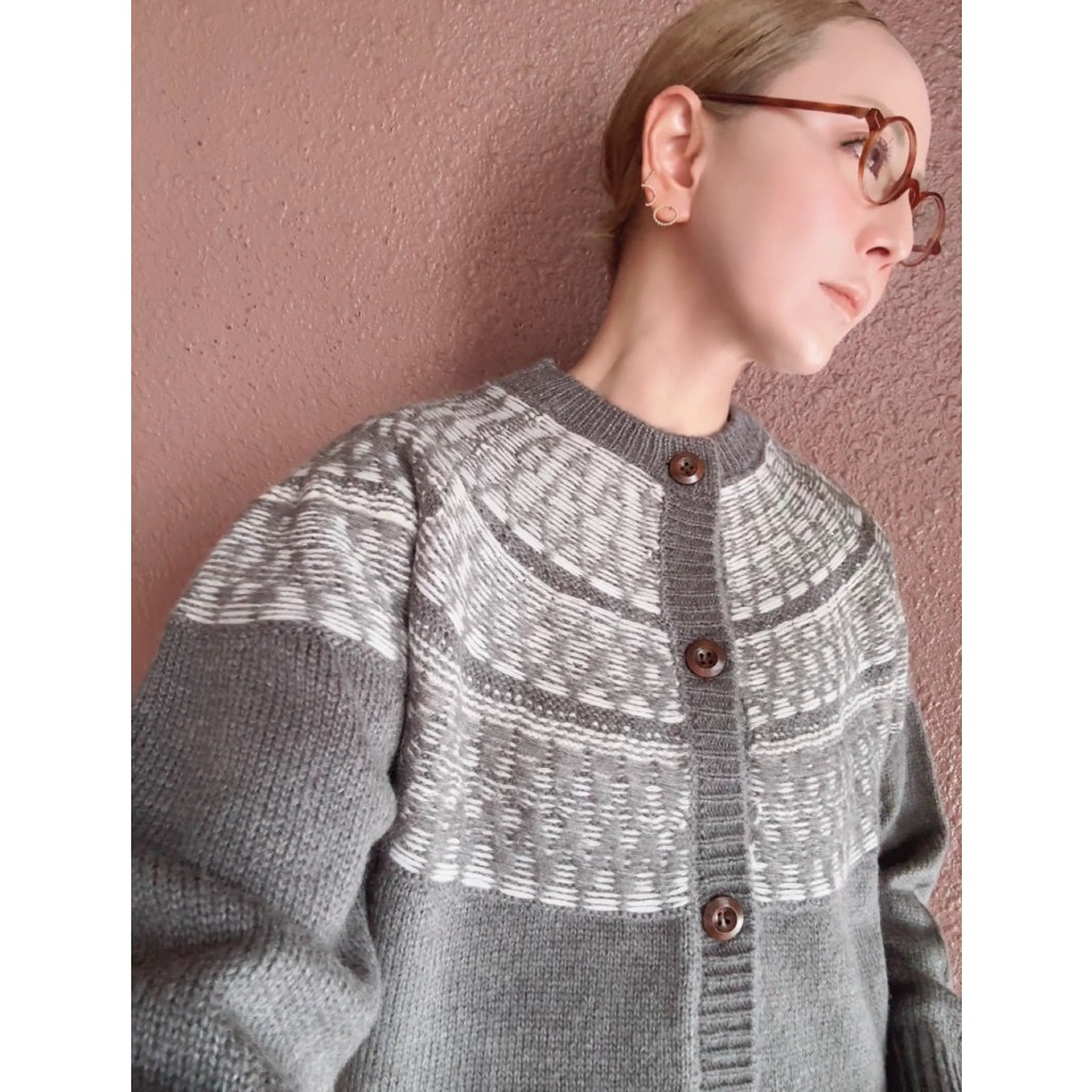 長さ選べる❤️RATAオリジナル❤️ヴィンテージ感漂う大人のノルディックニット❤️wool &モヘア❤️グレー