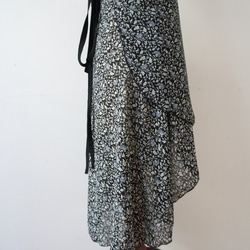 バレエ　ラップスカート[イングリッシュフラワー・ブラック64-119] A185englishflowerbBK 10枚目の画像