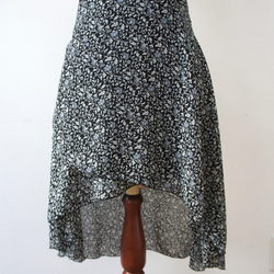 バレエ　ラップスカート[イングリッシュフラワー・ブラック64-119] A185englishflowerbBK 2枚目の画像