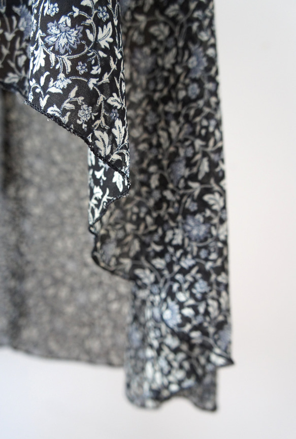 バレエ　ラップスカート[イングリッシュフラワー・ブラック64-119] A185englishflowerbBK 11枚目の画像