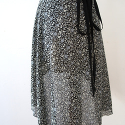 バレエ　ラップスカート[イングリッシュフラワー・ブラック64-119] A185englishflowerbBK 9枚目の画像