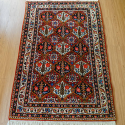 121×83cm【アフガニスタン手織り絨毯 カールモハメディ】ペルシャ絨毯