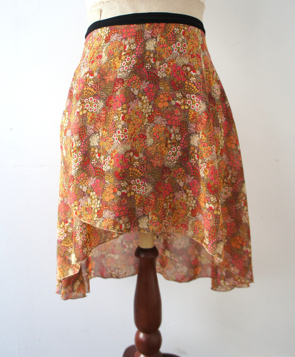 バレエ　ラップスカート[ハウス・レッド57-109] A186house red 7枚目の画像