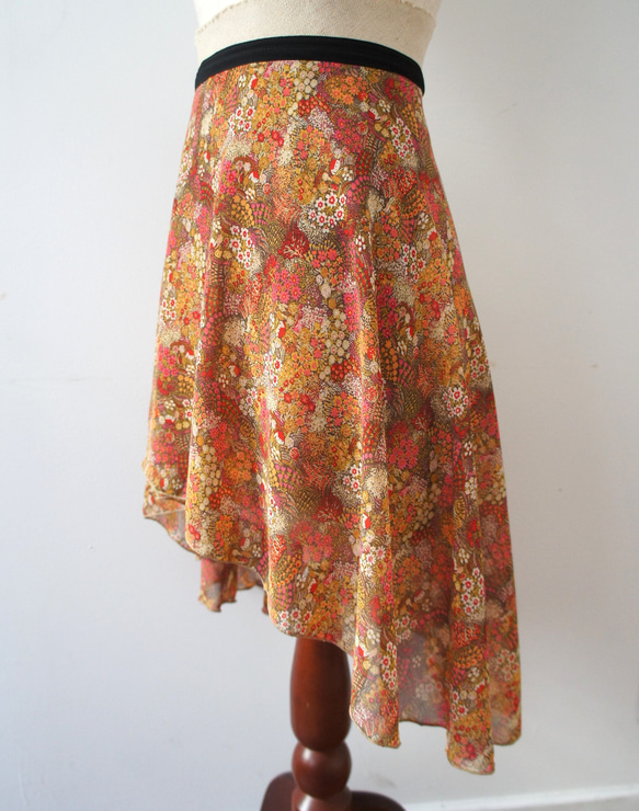 バレエ　ラップスカート[ハウス・レッド57-109] A186house red 8枚目の画像