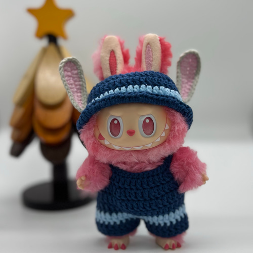 ラブブ服 17cmらぶぶ 服着せ替え labubu洋服ぬい服 2点セット