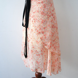 バレエ　ラップスカート[フラワー・ピンク67-126] A187flowerpink 6枚目の画像