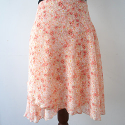 バレエ　ラップスカート[フラワー・ピンク67-126] A187flowerpink 2枚目の画像