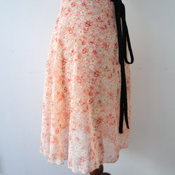 バレエ　ラップスカート[フラワー・ピンク67-126] A187flowerpink 5枚目の画像