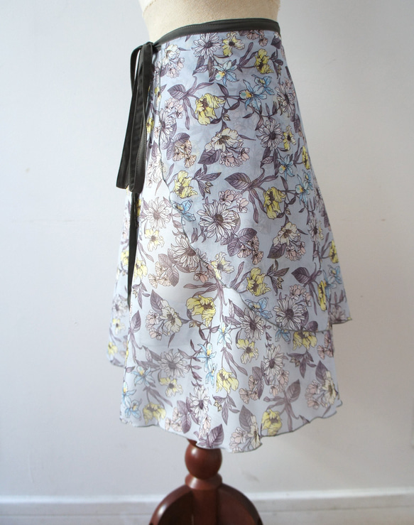 バレエ　ラップスカート[レスター・ブルー52-126] A181leicesterblue 7枚目の画像