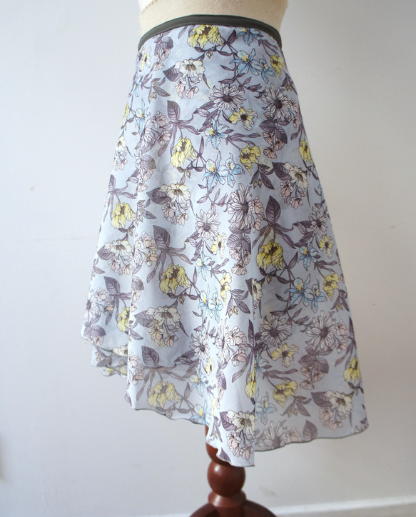 バレエ　ラップスカート[レスター・ブルー52-126] A181leicesterblue 5枚目の画像