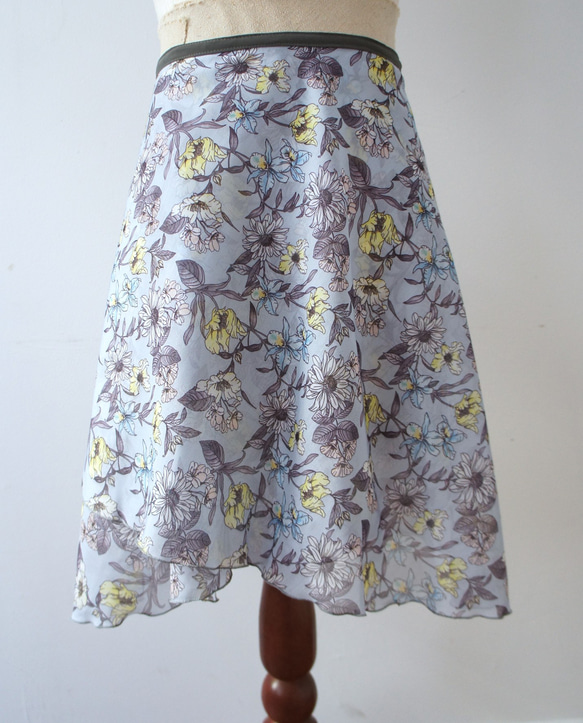 バレエ　ラップスカート[レスター・ブルー52-126] A181leicesterblue 4枚目の画像