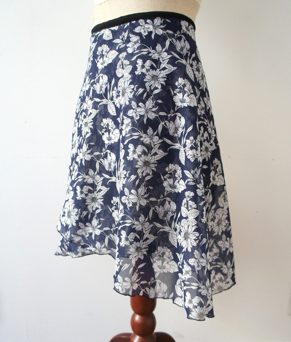 バレエ　ラップスカート[レスター・ネイビー52-126] A182leicesterNavy 7枚目の画像