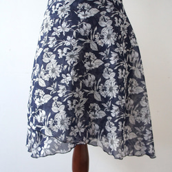 バレエ　ラップスカート[レスター・ネイビー52-126] A182leicesterNavy 1枚目の画像